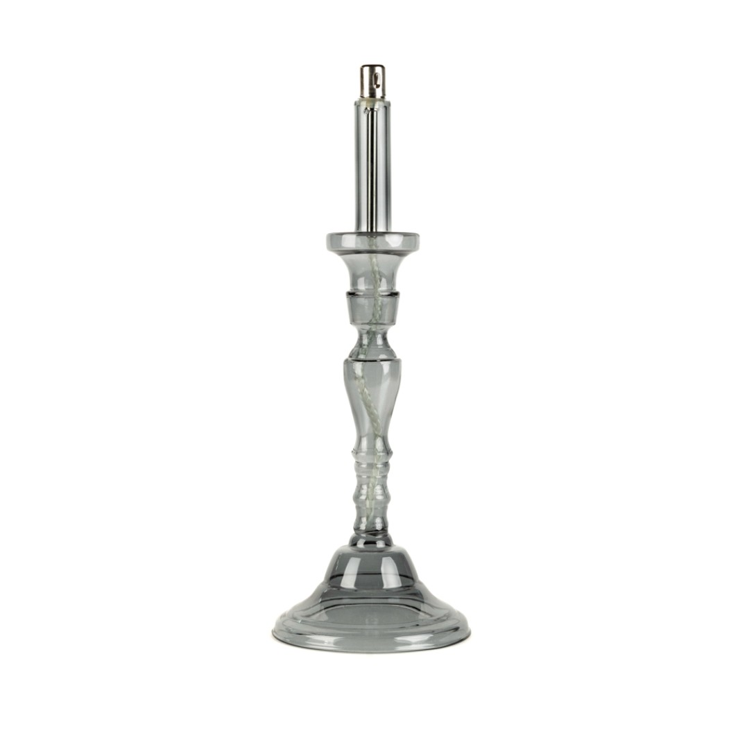 Glass Oil Candle Holder with Wick 11.5x34 cm in Grey Color Candle Holders Glass Oil Candle Holder with Wick 11.5x34 cm in Grey Color Candle Holders