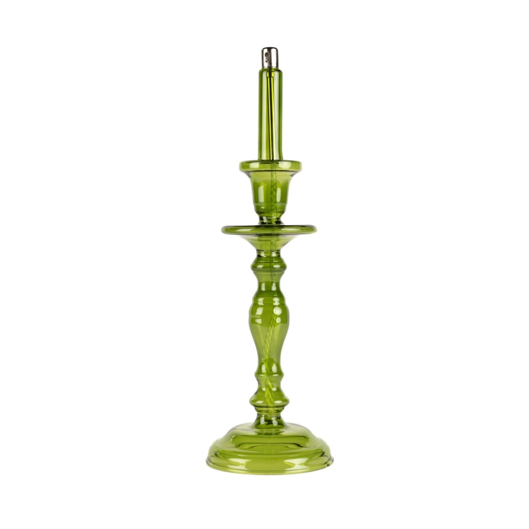 Glass Oil Candle Holder with Wick 11x38 cm in Green Color Candle Holders Glass Oil Candle Holder with Wick 11x38 cm in Green Color Candle Holders