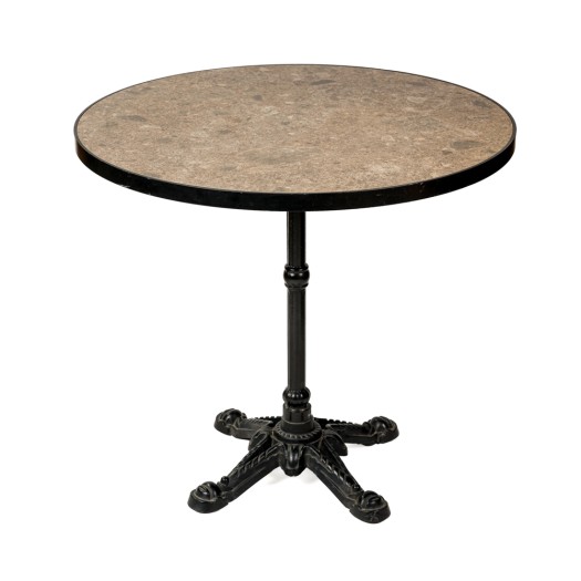 Τραπέζι Bistrot Ροτόντα Με Βάση Από Μαντέμι 70x73 cm Σε Καφέ Χρώμα Τραπέζια