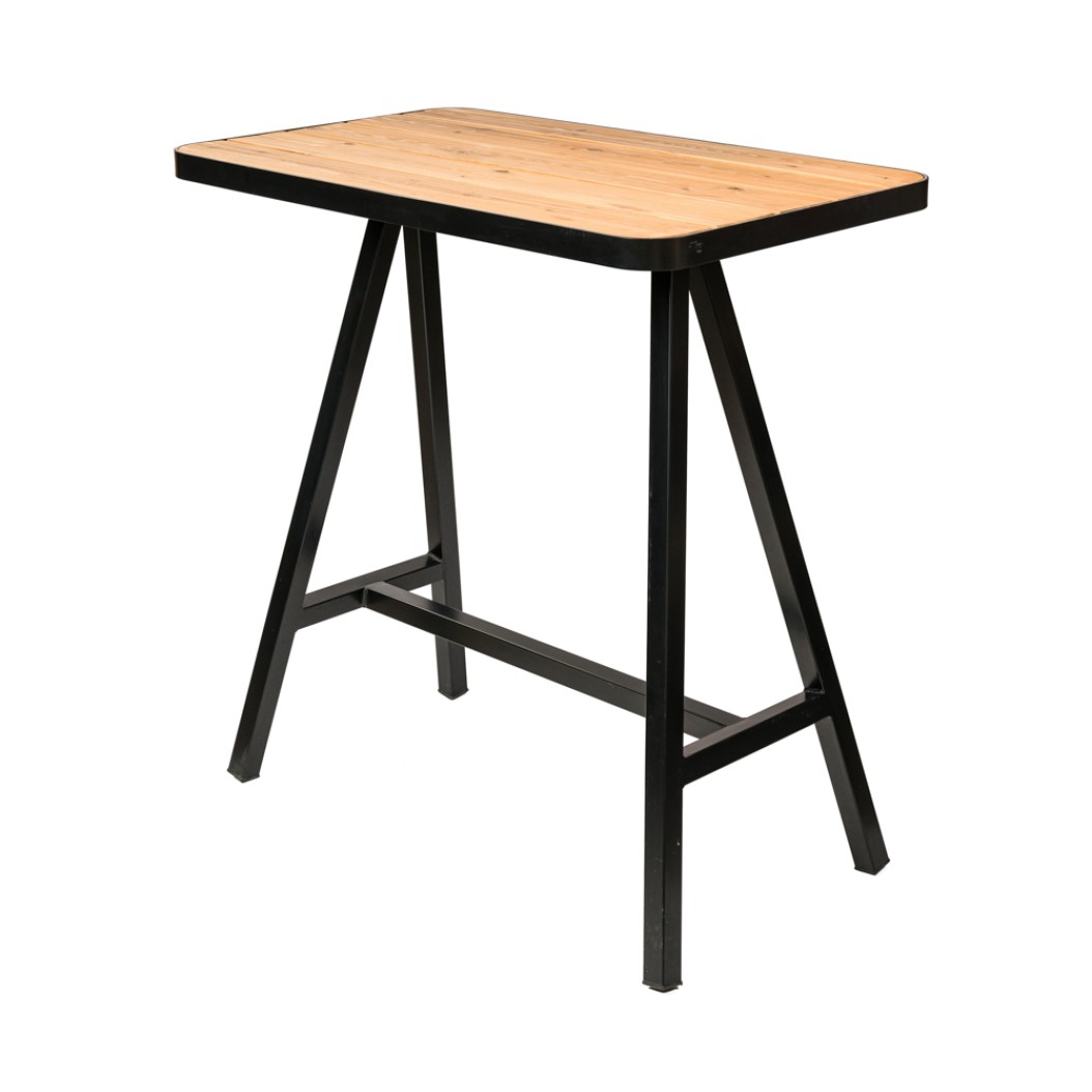 Ορθογώνιο Ψηλό Τραπέζι 60x100x104 cm Σε Καφέ Χρώμα Τραπέζια