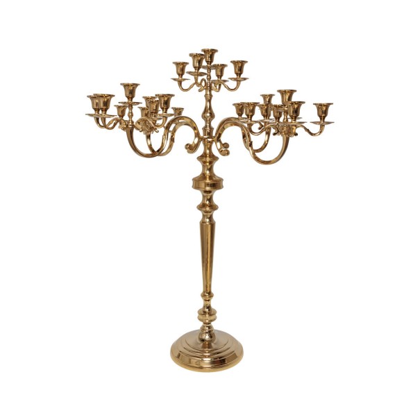 Metal Candlestick 25 Positions In Gold Color 97x30x126 cm Candle Holders Metal Candlestick 25 Positions In Gold Color 97x30x126 cm Candle Holders