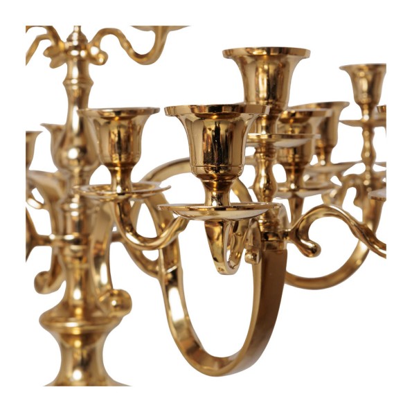 Metal Candlestick 25 Positions In Gold Color 97x30x126 cm Candle Holders Metal Candlestick 25 Positions In Gold Color 97x30x126 cm Candle Holders