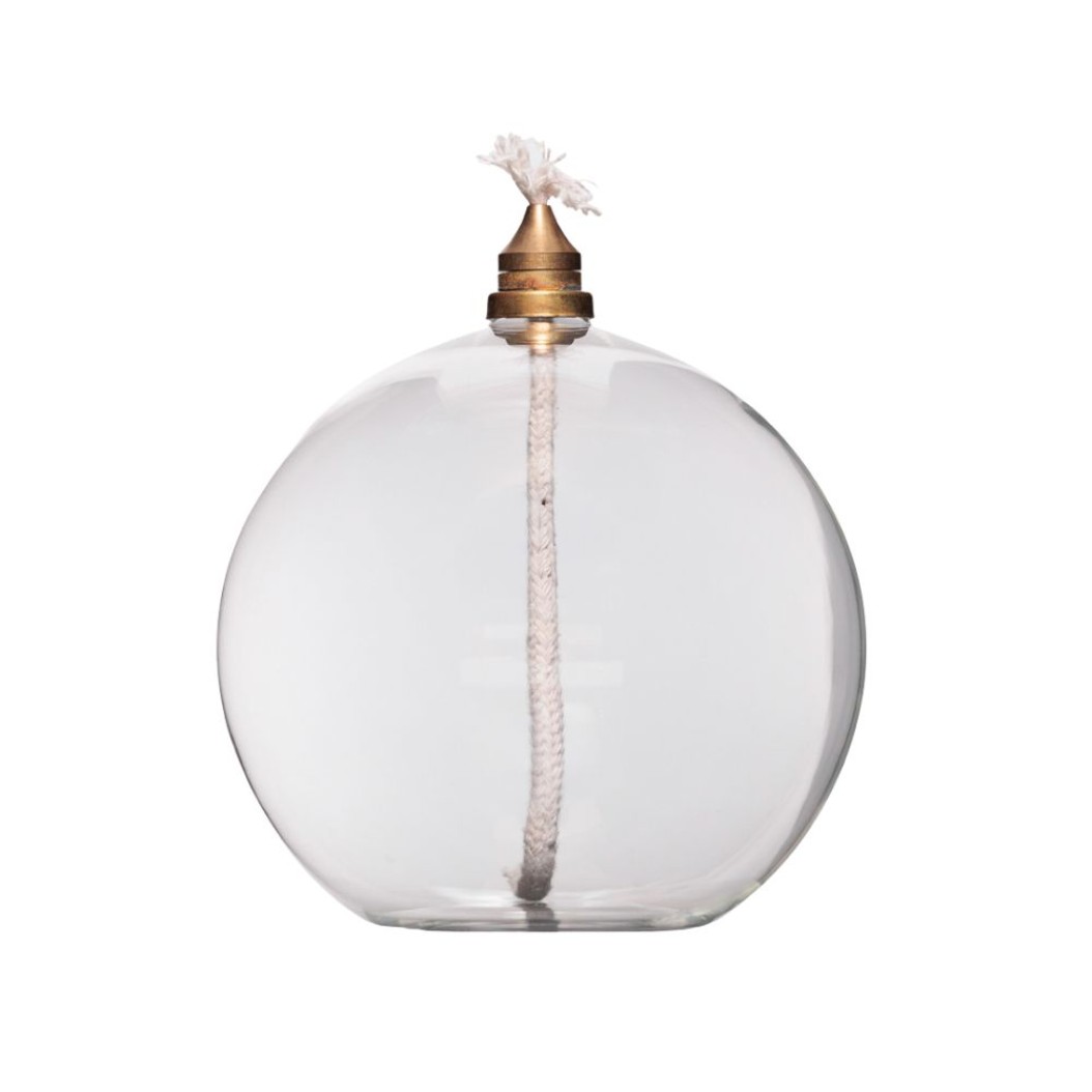 Glass Oil Lamp In The Shape Of A Ball 12 cm Candle Holders