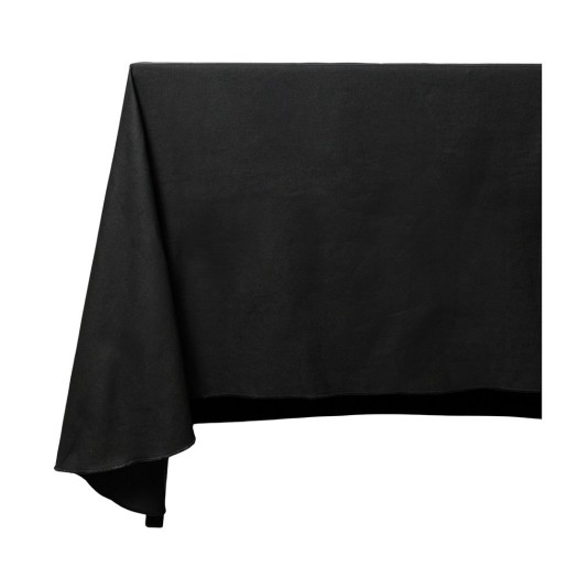 Cotton Oval Tablecloth 350x280 cm In Black Color Tablecloths