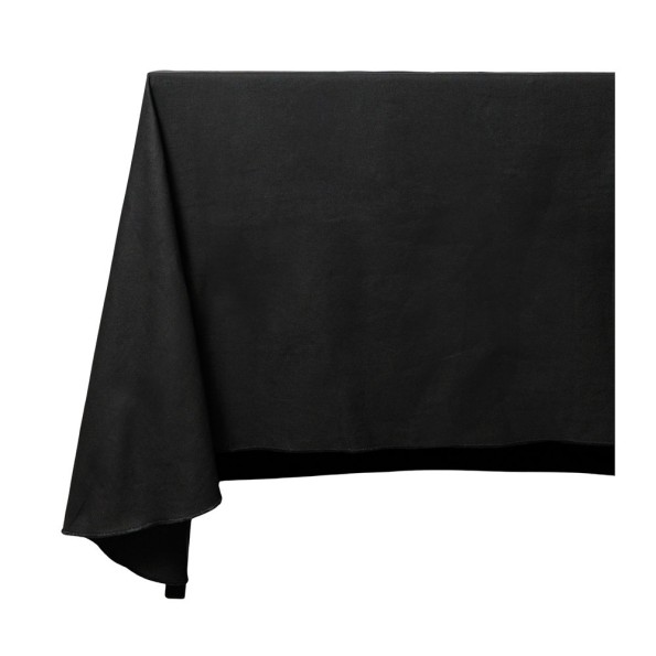Cotton Oval Tablecloth 350x280 cm In Black Color Tablecloths