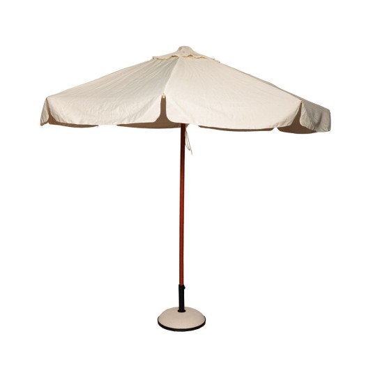 Διακοσμητική Ξύλινη Ομπρέλα Σκίασης 300x260 cm Σε Λευκό Χρώμα Ομπρέλες-Τέντες-Πέργκολες