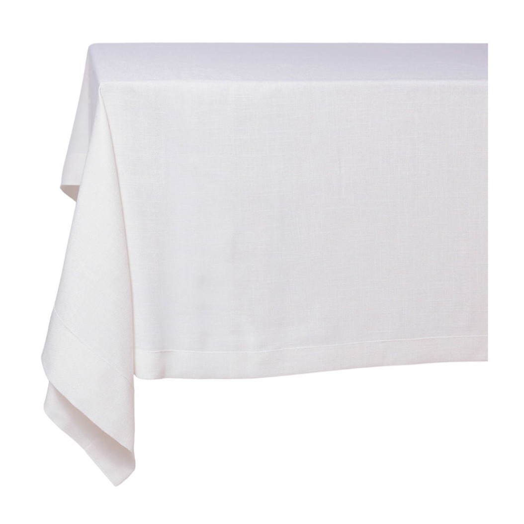 Λινό Ορθογώνιο Τραπεζομάντηλο 775x280 cm Σε Λευκό Χρώμα Τραπεζομάντηλα