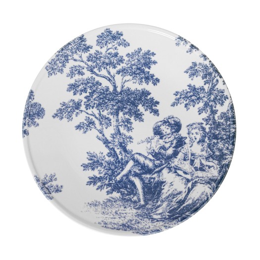 Πορσελάνινο Πιάτο Φαγητού Toile De Jouy 26 cm Σε Λευκό-Μπλε Χρώμα Πιάτα Φαγητού