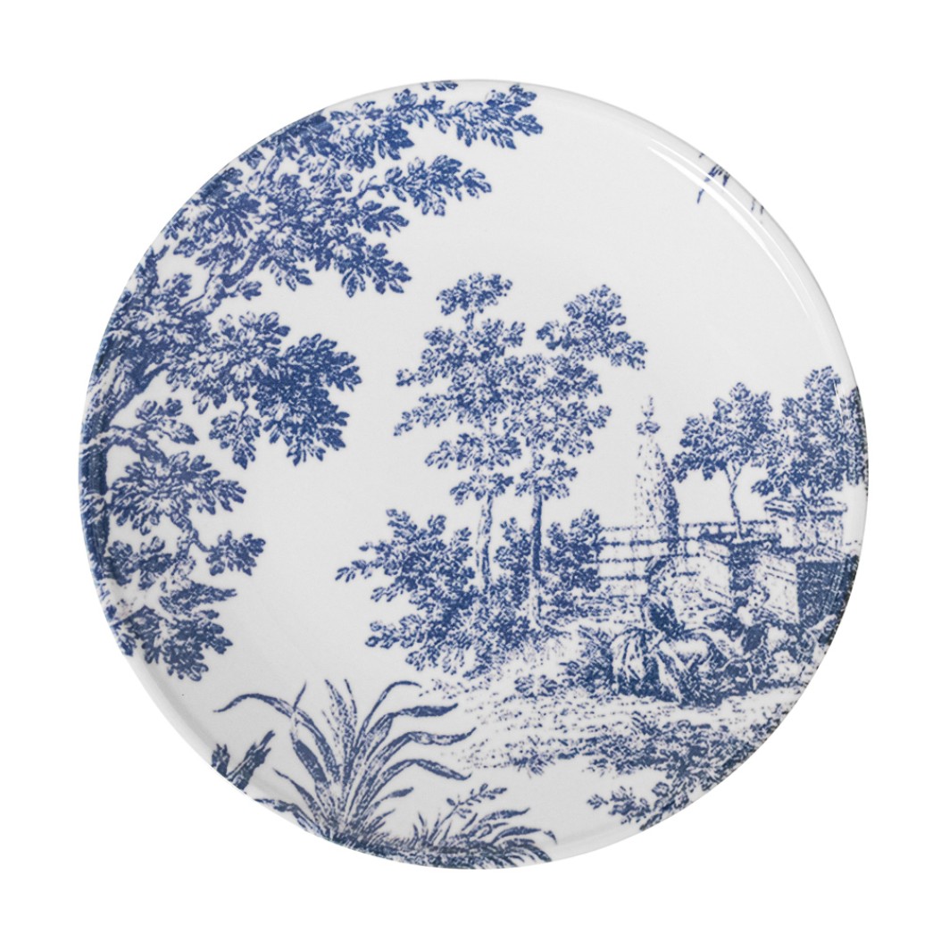 Toile De Jouy Porcelain Dessert Plate 21 cm in White & Blue Dessert Plates Toile De Jouy Porcelain Dessert Plate 21 cm in White & Blue Dessert Plates