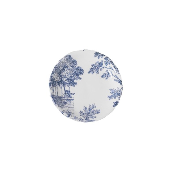 Πορσελάνινο Πιάτο Ψωμιού (BB Plate) Toile De Jouy 21 cm Σε Λευκό-Μπλε Χρώμα Πιάτα Ψωμιού & Βοηθητικά Πιάτα