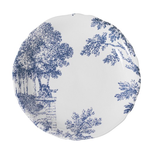Πορσελάνινο Πιάτο Ψωμιού (BB Plate) Toile De Jouy 21 cm Σε Λευκό-Μπλε Χρώμα Πιάτα Ψωμιού & Βοηθητικά Πιάτα