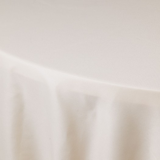 Cotton Round Tablecloth 330 cm in Ivory Color Tablecloths