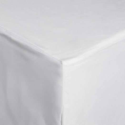 Cotton Tablecloth with Pleated Design in White Color Tablecloths