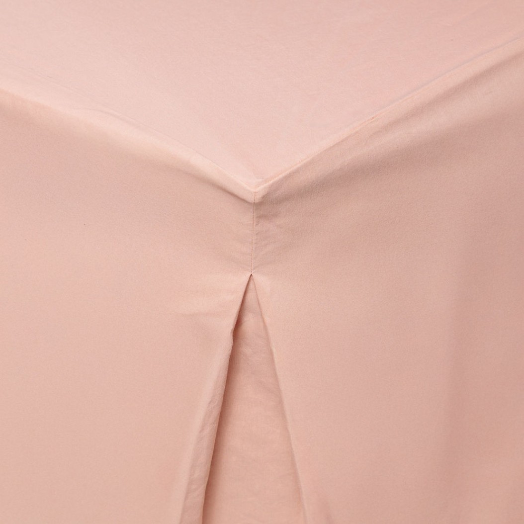 Cotton Tablecloth with Pleated Design 230x110 cm in Orange (Peach) Color Tablecloths