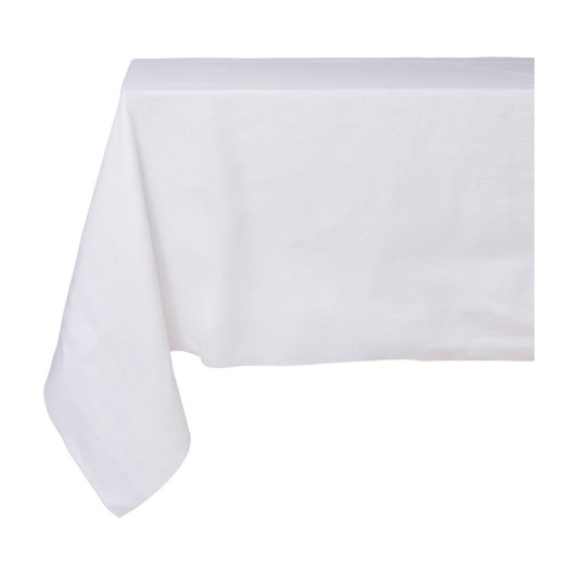 Linen Rectangular Tablecloth 540x280 cm in White Color Tablecloths