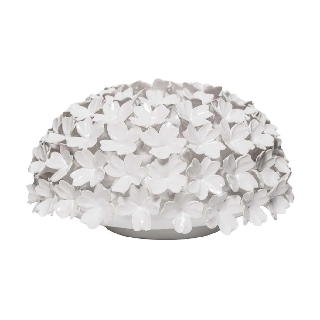 Κηροπήγιο Ορτανσία Σε Extra Large Μέγεθος 26x14 cm Σε Λευκό Χρώμα Κηροπήγια