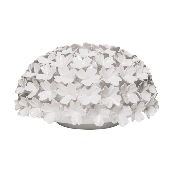 Κηροπήγιο Ορτανσία Σε Extra Large Μέγεθος 26x14 cm Σε Λευκό Χρώμα Κηροπήγια