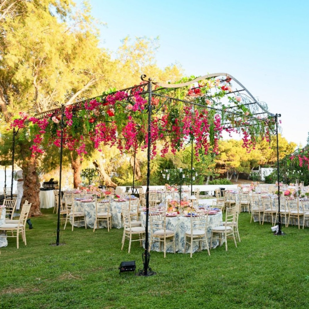 Gazebo Μεταλλική Πέργκολα  400x600x350 cm Σε Μαύρο Χρώμα Ομπρέλες-Τέντες-Πέργκολες