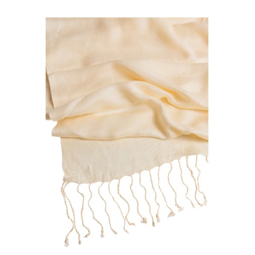 Πασμίνα Βαμβακερή 180x75 cm Σε Εκρού Χρώμα Πετσέτες-Πασμίνες-Κασκόλ