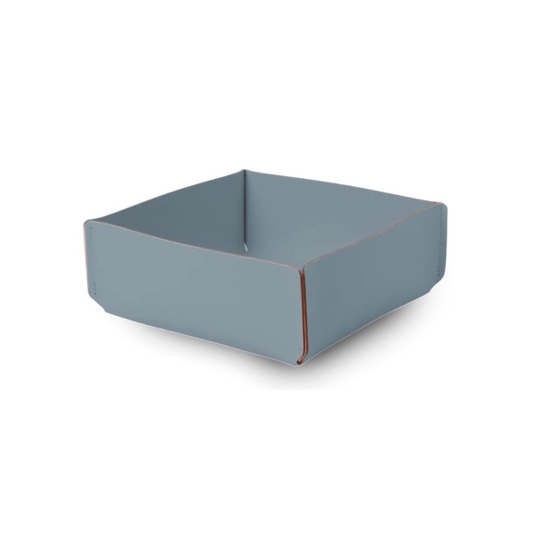 Τετράγωνη Ψωμιέρα Από Ανακυκλωμένο Δέρμα Σε Μπλε Χρώμα 15x15x6.5 cm Homeware Τετράγωνη Ψωμιέρα Από Ανακυκλωμένο Δέρμα Σε Μπλε Χρώμα 15x15x6.5 cm Homeware