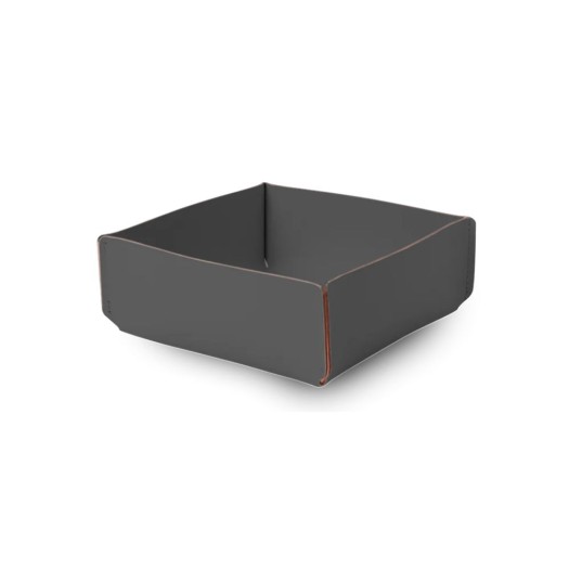 Τετράγωνη Ψωμιέρα Από Ανακυκλωμένο Δέρμα Σε Ανθρακί Χρώμα 15x15x6.5 cm Τετράγωνη Ψωμιέρα Από Ανακυκλωμένο Δέρμα Σε Ανθρακί Χρώμα 15x15x6.5 cm Homeware