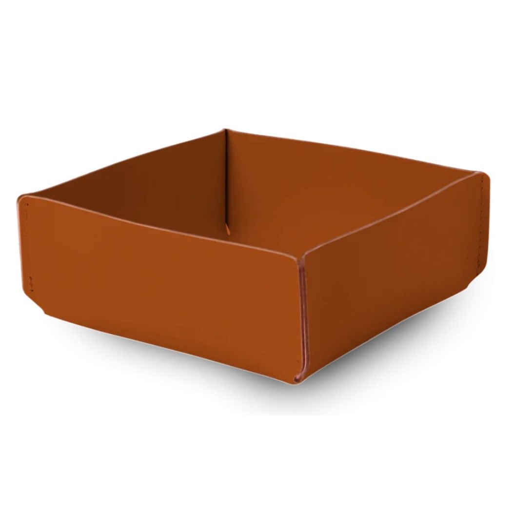 Τετράγωνη Ψωμιέρα Από Ανακυκλωμένο Δέρμα Σε Χρώμα Τερακότα 21x21x9 cm Homeware Τετράγωνη Ψωμιέρα Από Ανακυκλωμένο Δέρμα Σε Χρώμα Τερακότα 21x21x9 cm Homeware