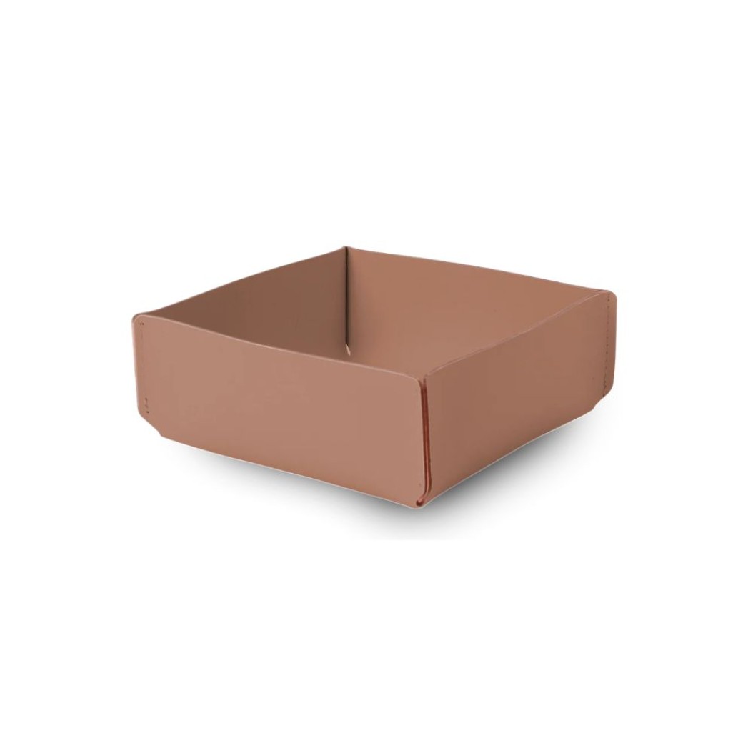 Τετράγωνη Ψωμιέρα Από Ανακυκλωμένο Δέρμα Σε Καφέ Χρώμα 15x15x6.5 cm Homeware Τετράγωνη Ψωμιέρα Από Ανακυκλωμένο Δέρμα Σε Καφέ Χρώμα 15x15x6.5 cm Homeware