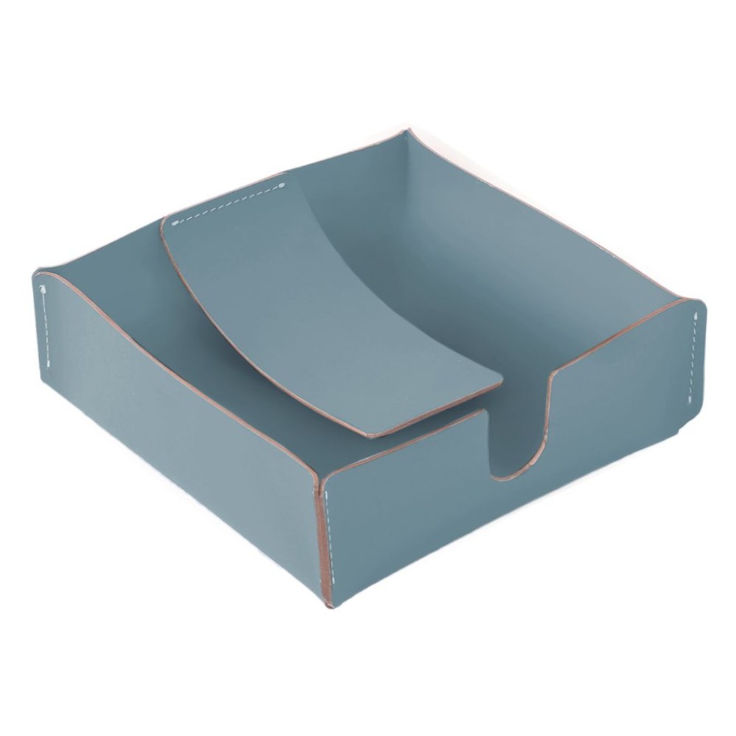 Τετράγωνη Θήκη Χαρτοπετσετών Από Ανακυκλωμένο Δέρμα Σε Μπλε Χρώμα 18.5x18.5x7.5 cm Homeware Τετράγωνη Θήκη Χαρτοπετσετών Από Ανακυκλωμένο Δέρμα Σε Μπλε Χρώμα 18.5x18.5x7.5 cm Homeware