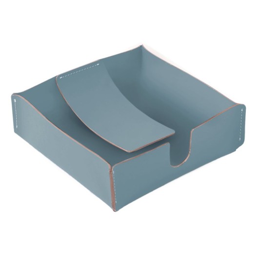 Τετράγωνη Θήκη Χαρτοπετσετών Από Ανακυκλωμένο Δέρμα Σε Μπλε Χρώμα 18.5x18.5x7.5 cm Τετράγωνη Θήκη Χαρτοπετσετών Από Ανακυκλωμένο Δέρμα Σε Μπλε Χρώμα 18.5x18.5x7.5 cm Homeware