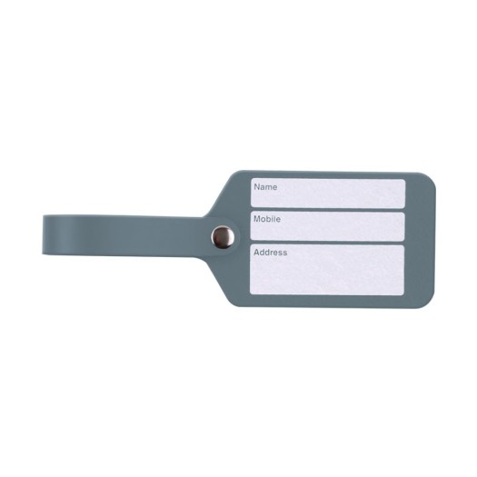 Luggage Tag Made of Recycled Leather In Blue Color 20.5x1x7 cm Suitcase Labels