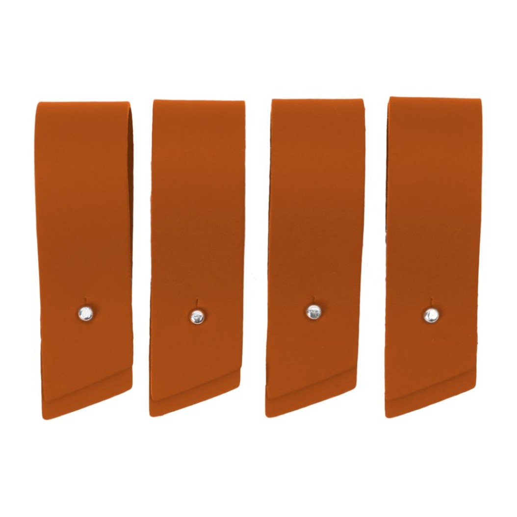 Set of 4 Recycled Leather Rings in Terracotta 9x2x2.5 cm Homeware Set of 4 Recycled Leather Rings in Terracotta 9x2x2.5 cm Homeware