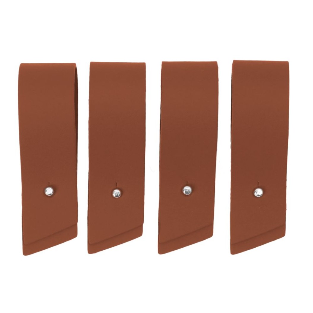 Set of 4 Recycled Leather Rings in Brown 9x2x2.5 cm Homeware Set of 4 Recycled Leather Rings in Brown 9x2x2.5 cm Homeware