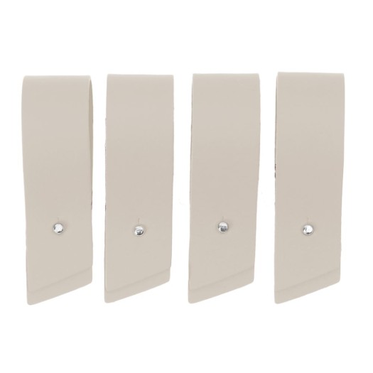 Set of 4 Recycled Leather Rings in Beige 9x2x2.5 cm Homeware