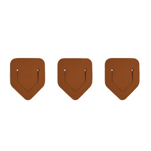 Bookmark Made Of Recycled Leather 4x5x1 cm In Brown Color Bookmarks