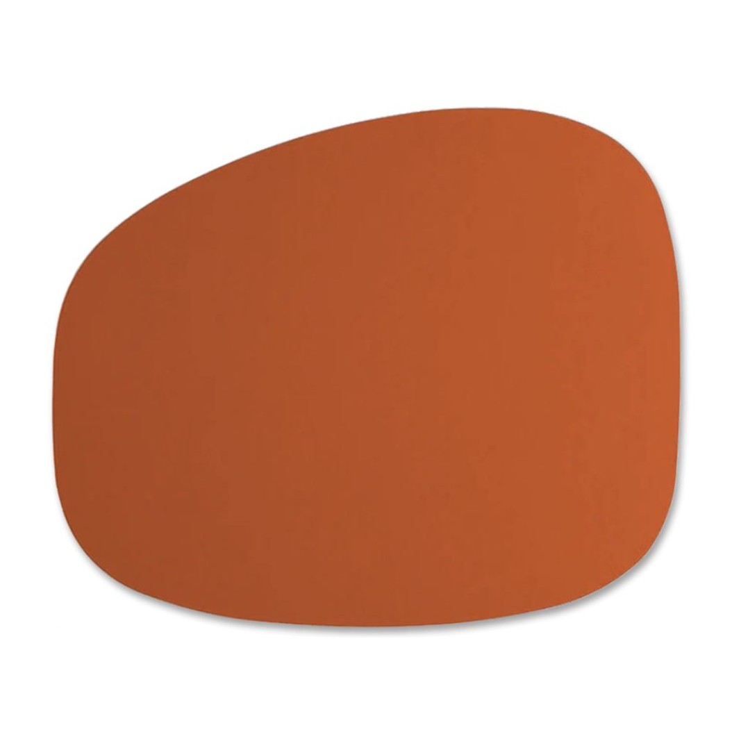 Σουπλά 40x33 cm Από Ανακυκλωμένο Δέρμα Σε Τερακότα Χρώμα Homeware