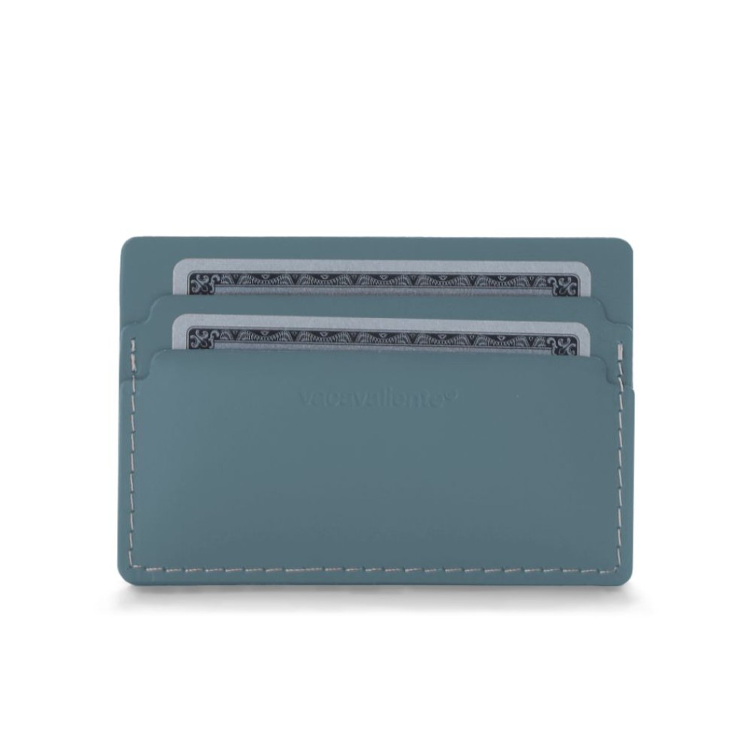 Θήκη Καρτών Από Ανακυκλωμένο Δέρμα 10.5x0.5x7 cm Σε Μπλε Χρώμα CardHolders