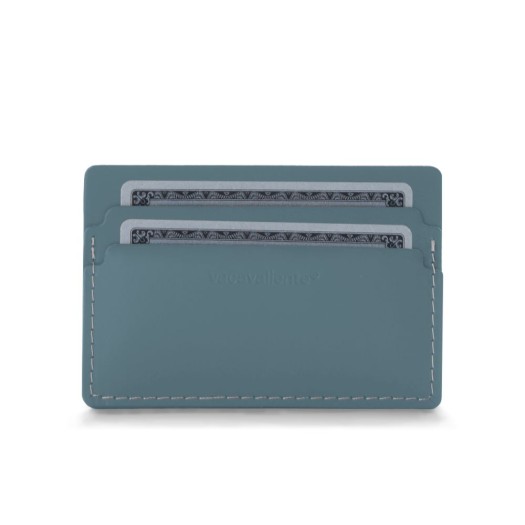 Θήκη Καρτών Από Ανακυκλωμένο Δέρμα 10.5x0.5x7 cm Σε Μπλε Χρώμα CardHolders