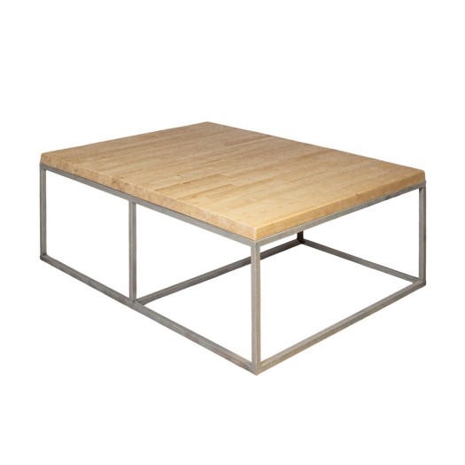 Χαμηλό Τραπεζάκι Coffee Table Με Μεταλλικό Σκελετό 120x88x44 cm Τραπέζια