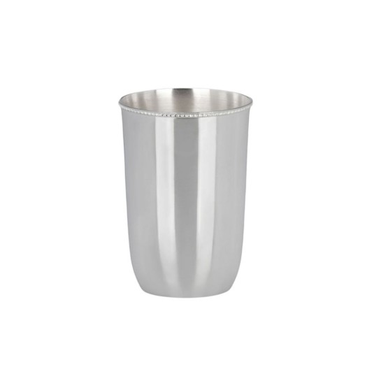 Silver-Plated Vase Adorned With Pearls On The Rim 5x7x10 cm Vases