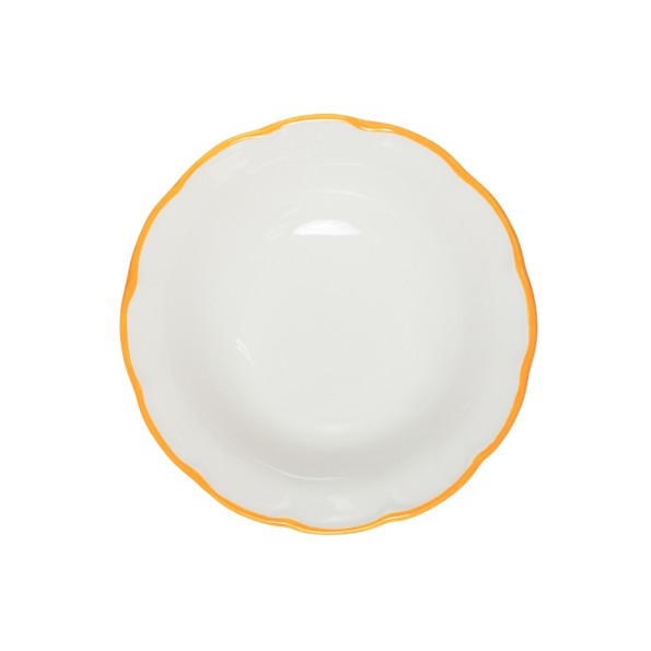 Ceramic Soup Plate with Yellow Rim 21 c Soup Plates Ceramic Soup Plate with Yellow Rim 21 c Soup Plates