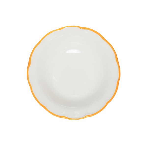 Ceramic Salad Bowl With Yellow Rim 33 cm Salad Bowls Ceramic Salad Bowl With Yellow Rim 33 cm Salad Bowls
