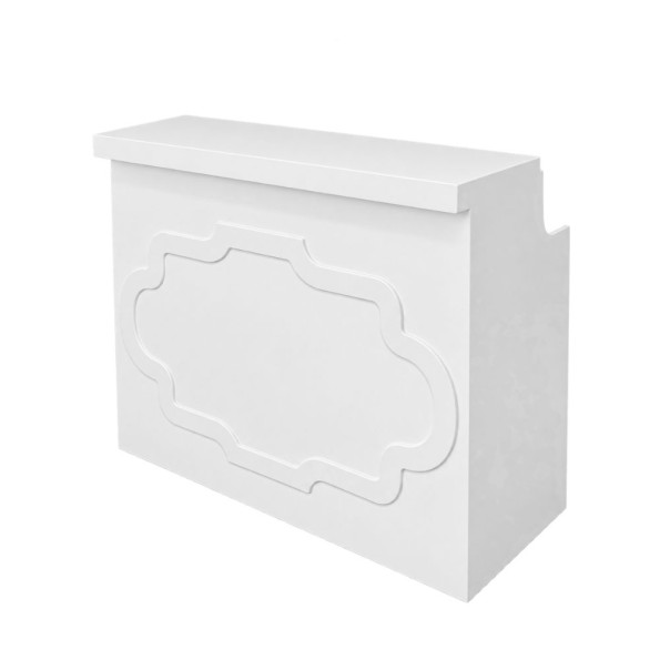 Ξύλινο Μπαρ 125x60x110 cm Σε Λευκό Χρώμα Κονσόλες-Μπαρ Ξύλινο Μπαρ 125x60x110 cm Σε Λευκό Χρώμα Κονσόλες-Μπαρ
