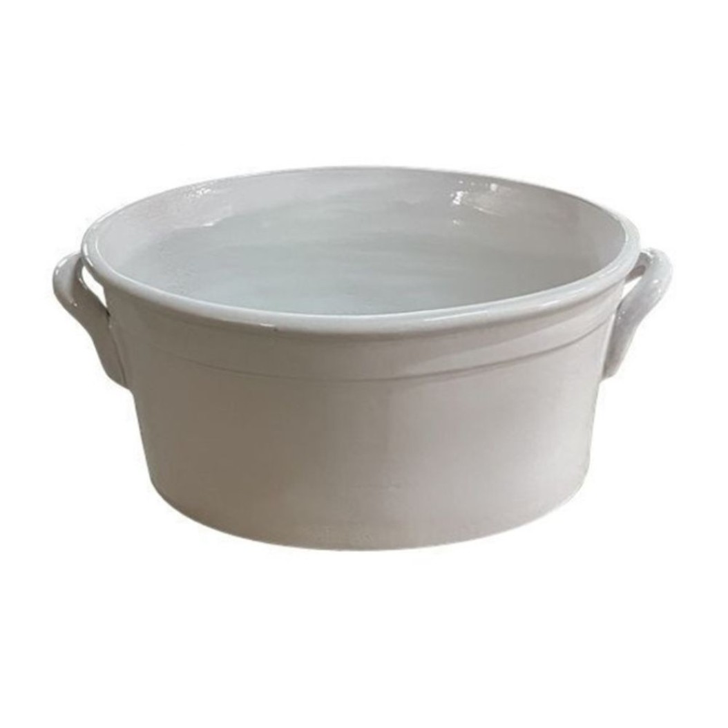 Κεραμική Σαμπανιέρα Με Γυαλιστερό Κρακελέ Πάτερν 47x20 cm Σε Μπεζ Χρώμα Σαμπανιέρες