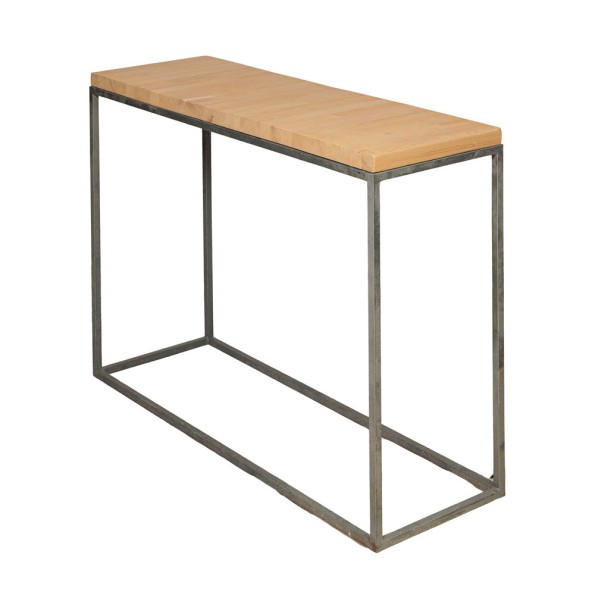 Metal Console Table With Wooden Top 120x40x90 cm Consoles & Bars