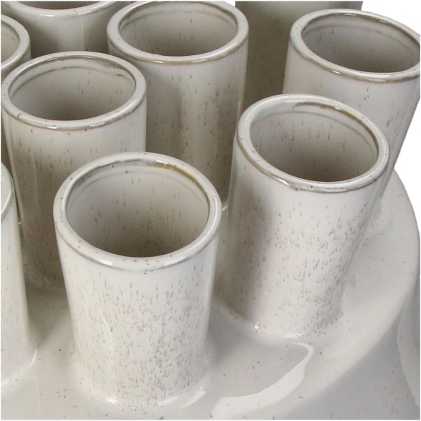 Vase Stoneware White 36.5x36.5x33cm Vases