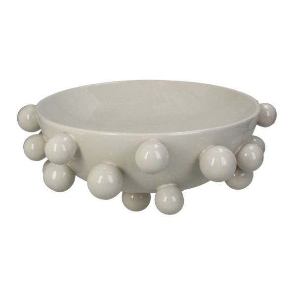 Κεραμικό Βάζο 37.5x37.5x15.3 cm Σε Ιβουάρ Χρώμα Μπωλ