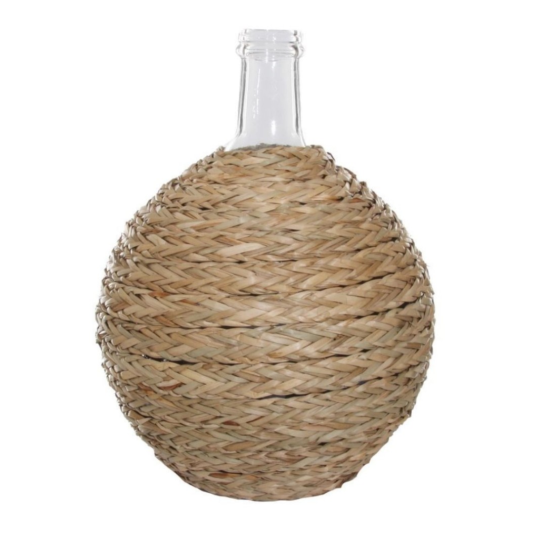 Glass bottle with weaving d27;h38cm 
