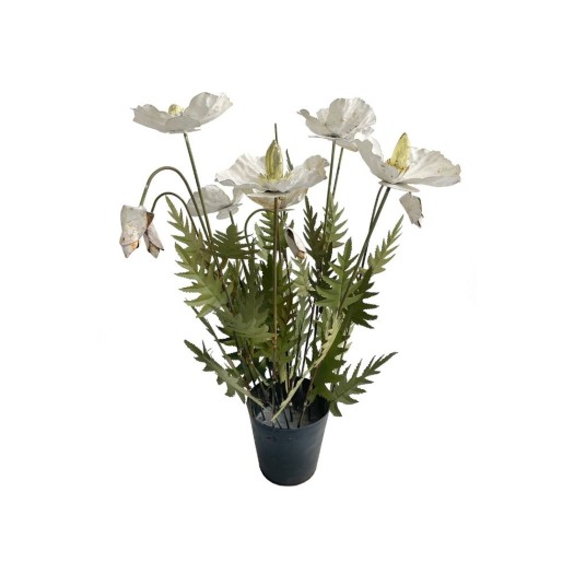 Decorative Metal Poppy Plant In White Color 50x50x63 cm Decorative Metal Poppy Plant In White Color 50x50x63 cm Plants & Flowers
