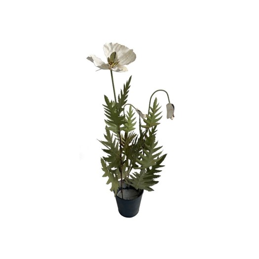 Decorative Metal Poppy Plant In White Color 31x31x63 cm Decorative Metal Poppy Plant In White Color 31x31x63 cm Plants & Flowers