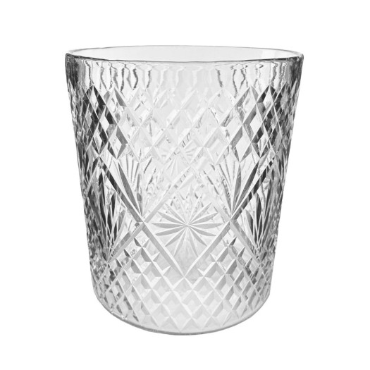 Διακοσμητική Γυάλα Με Diamond-Flower Cut 25x25x30 cm Διακοσμητική Γυάλα Με Diamond-Flower Cut 25x25x30 cm Κηροπήγια